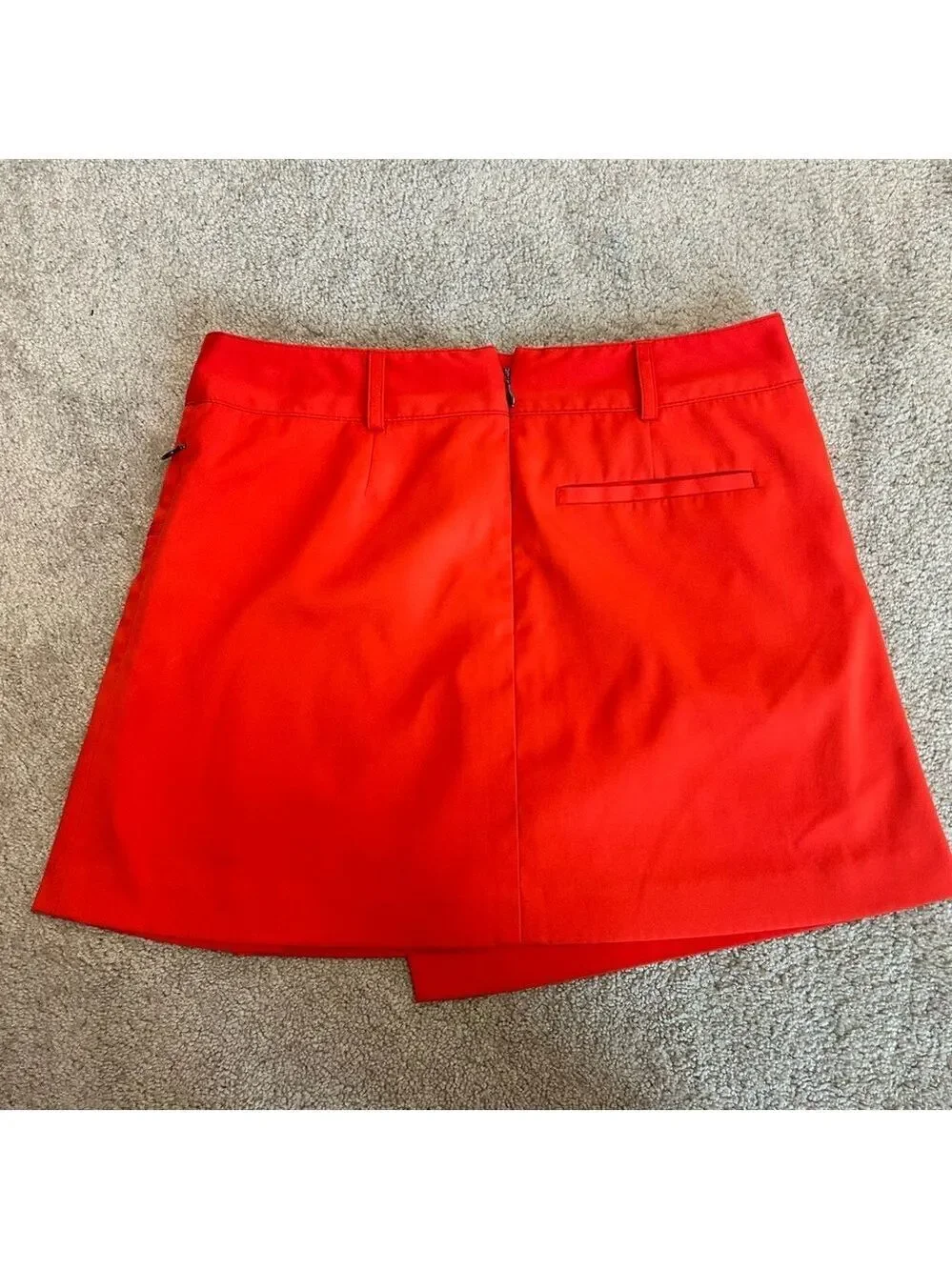 Cutter & Buck Annika Golf pleated mini skort skirt Red orange 6 NWOT